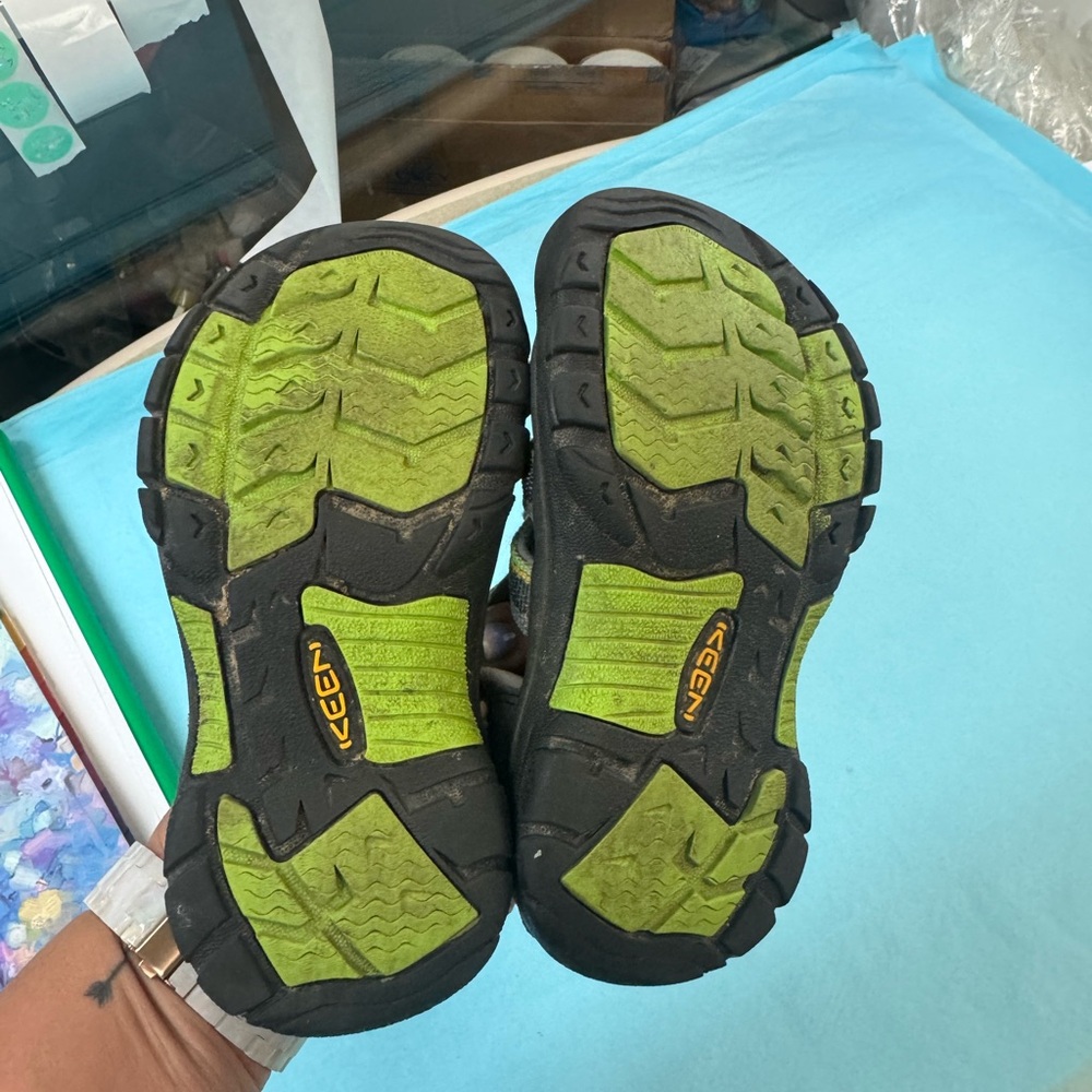 Keen Gray and Green Outdoor Sandals with Protective Toe - Picture 5 of 8